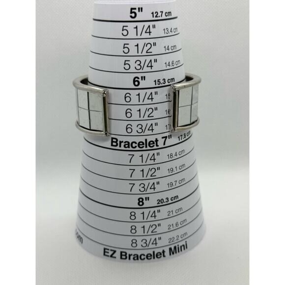 Silver-Tone Mosaic Pattern Cuff Bracelet Jewelry - Picture 2 of 6